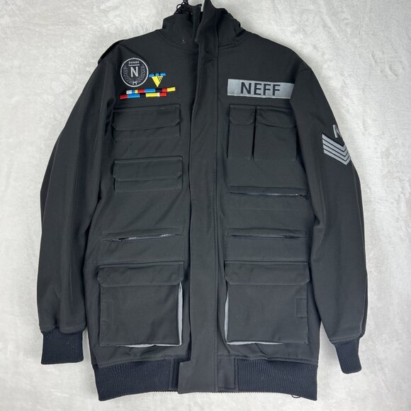 Neff Custom Threads 2011 Sarge Softshell 6000MM Snowboard Zip Jacket Small - Picture 1 of 9